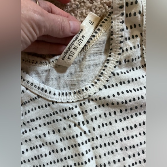 Childhoods Clothing Tank Top black dashes on cream - Size 3T unisex 😊 - Picture 2 of 4